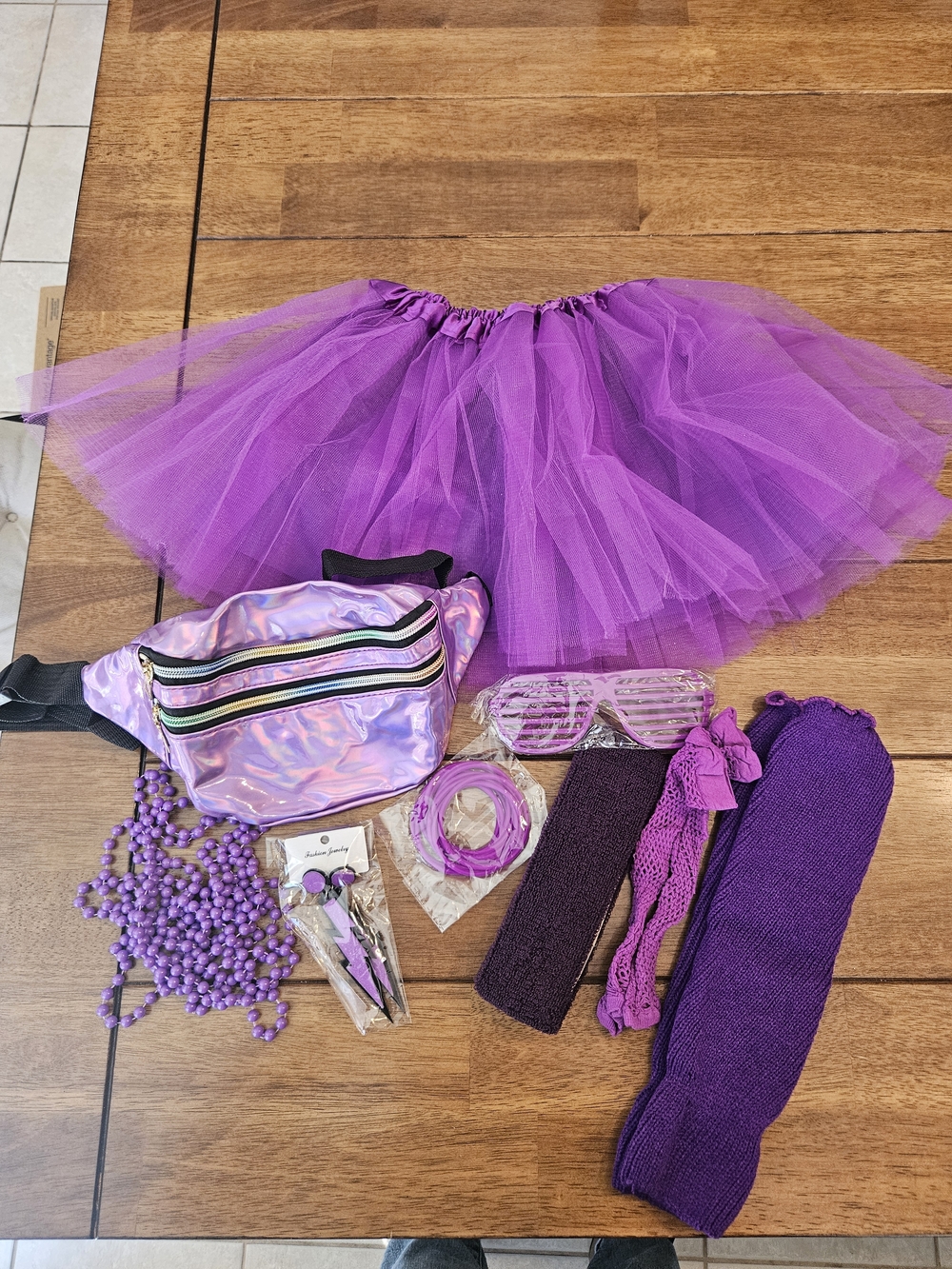 Girls 80s Themed Costume-OS